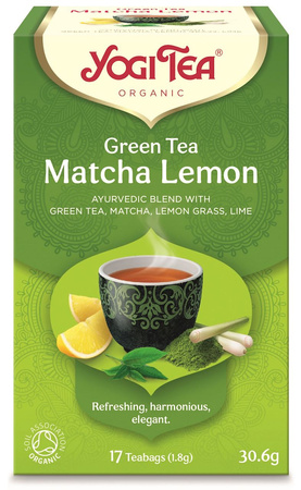 Herbata zielona z cytryną i matchą (green tea matcha lemon) BIO (17 x 1,8 g) 30,6 g